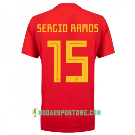 Koszulka Hiszpania Ramos 15 Mistrzostwa Świata 2018 Domowe Stroje Piłkarskie